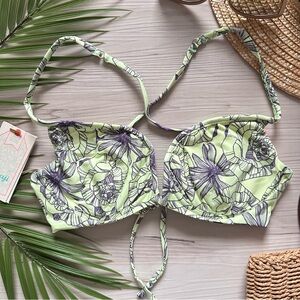 Maaji • Reversible Chartreuse Voila Unmolded Underwire Floral Bikini Top